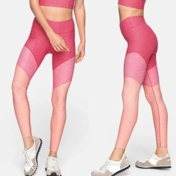 Outdoor Voices Women's Flamingo Rose Clay Color Block Spring Leggings - S - Picture 1 of 6